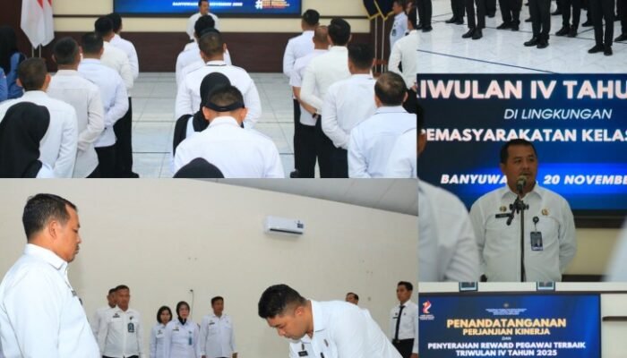 Jajaran Lapas Kelas IIA Banyuwangi Melaksanakan Tandatangan Kinerja tuk Tahun Berjalan.