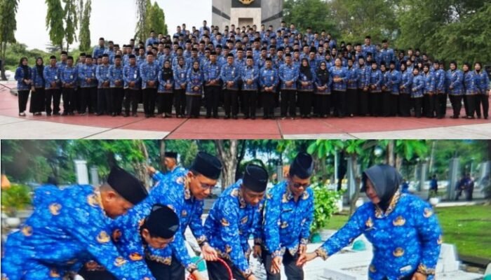 Sambut HUT Korpri ke-54, ASN Polda Jatim Ziarah ke TMP.