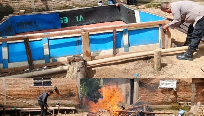 Respon Cepat Polsek Pesanggaran Gerebek Arena Sabung Ayam.