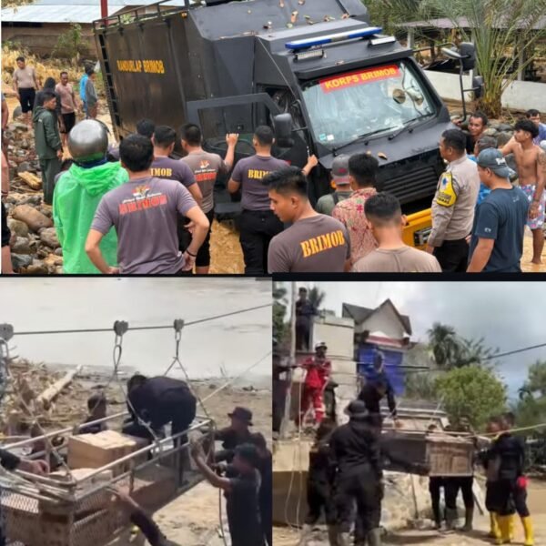 Polri Kirim Bantuan Ke Daerah Terisolir di Sumatera.