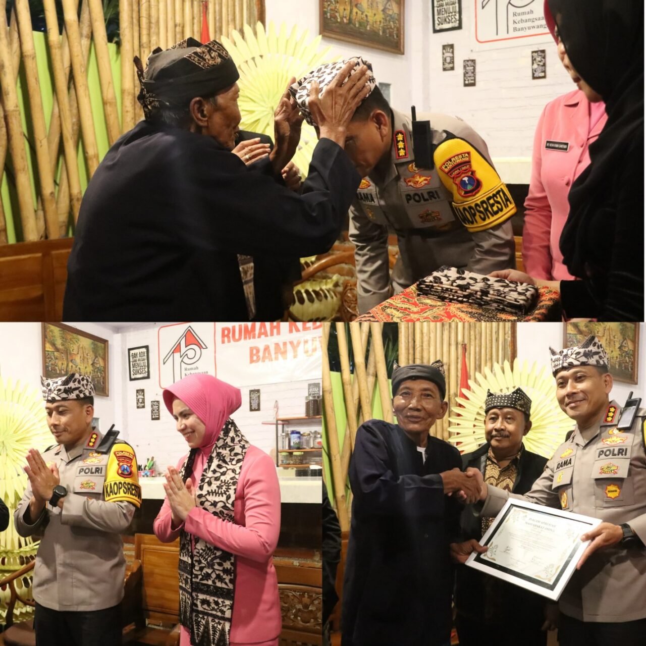 Apresiasi Masyarakat Osing, Kapolresta Banyuwangi Terima Gelar Warga Kehormatan.