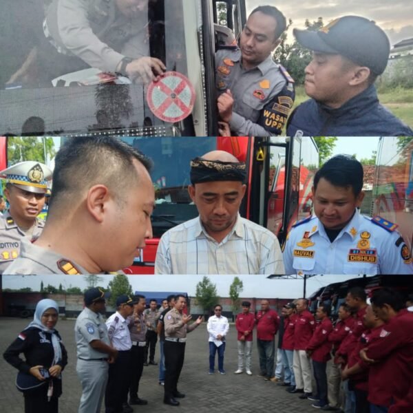 Jelang Nataru Ditlantas Polda Jatim Gelar Ramcheck di PO Bus.