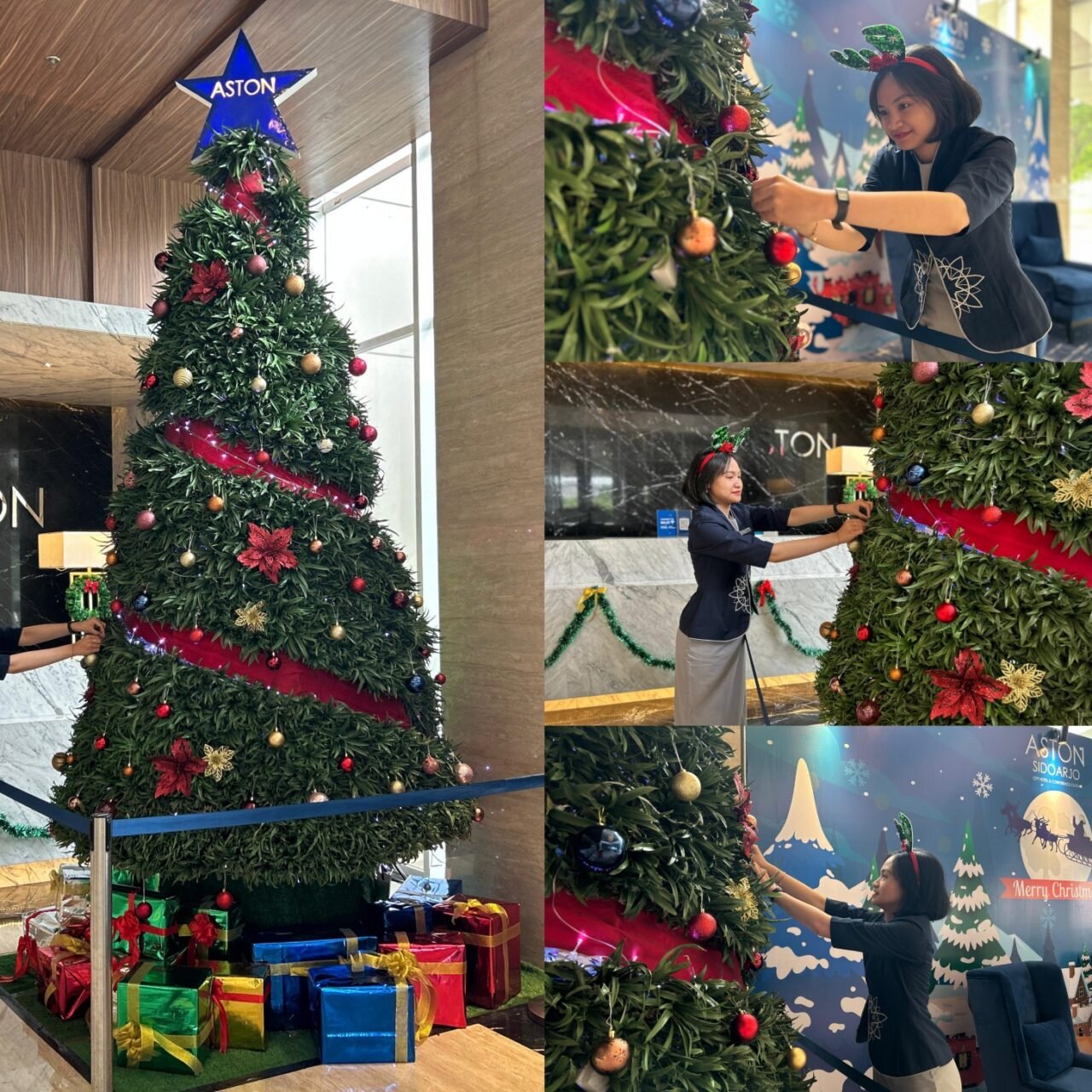 Unik dan Berkelanjutan, Aston Sidoarjo Hadirkan Pohon Natal dari 2025 Bonggol Nanas.