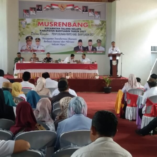 Musyawarah Perencanaan Pembangunan. RKPD Banyuasin 2027 Digelar Di Aula Gedung Olahraga Kecamatan Talang Kelapa
