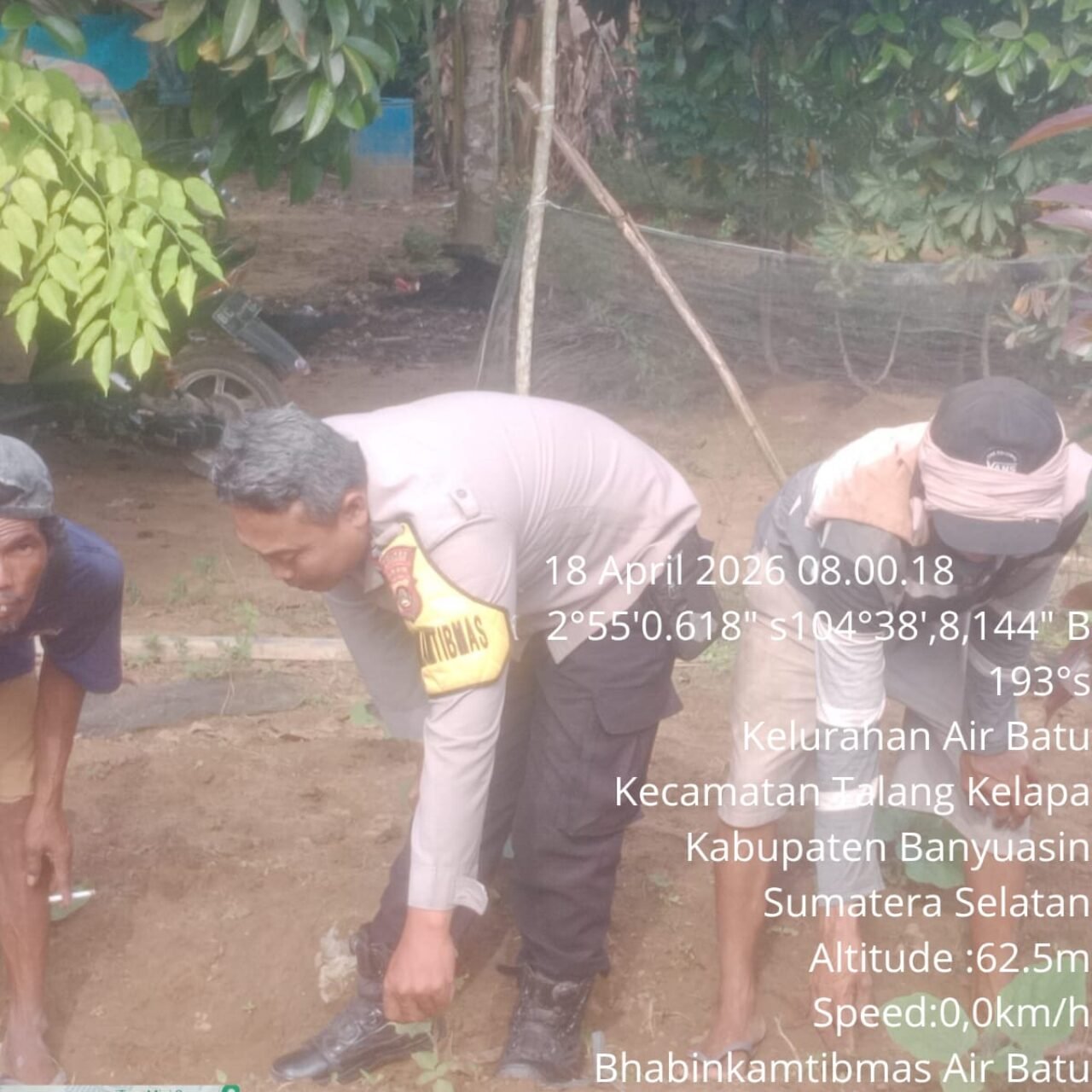 Bhabinkamtibmas Talang Kelapa Gerakkan Masyarakat Menuju Swasembada Pangan