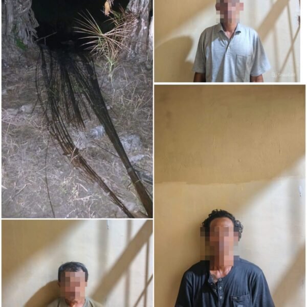Tiga Pelaku Pencurian 106 Batang Besi Pembangunan Koperasi. Berhasil Di Bekuk Polsek Tanjung Lago