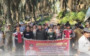 POLRES MUBA GABUNGAN TIM BERBAGAI INSTANSI, 6 SUMUR MINYAK TRADISIONAL & 8 PONDOK ILLEGAL DIBONGKAR