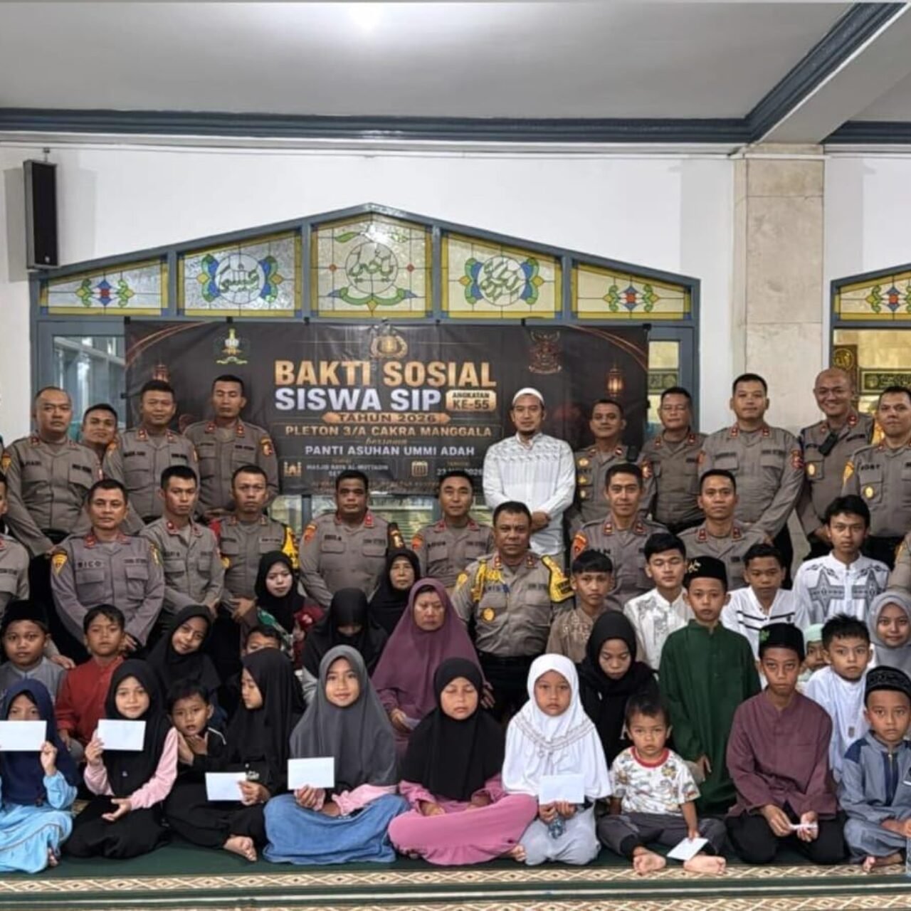 Calon Inspektur Polisi Berbagi Inspirasi dan Santunan untuk Anak Yatim di Masjid Setukpa