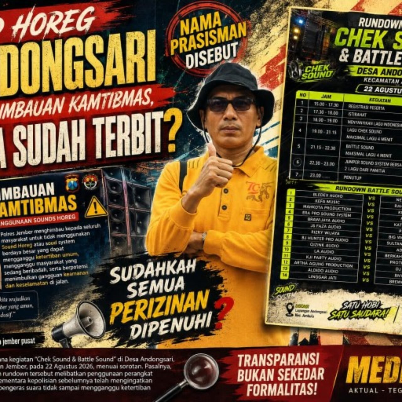 Sound Horeg di Andongsari Ditengah Himbauan Kamtimnas, Izinnya Sudah Terbit? Nama Prasisman Alias Bokir Disebut!!